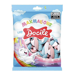Marshmallow Docile Recheado Unicónio - Pacote com 220G