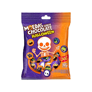 Moedas Halloween Sabor Chocolate - Pacote com 150G