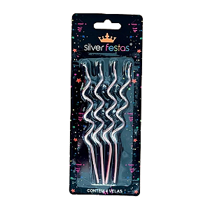 Vela Espiral Rose Gold 14CM - Pacote com 4UN
