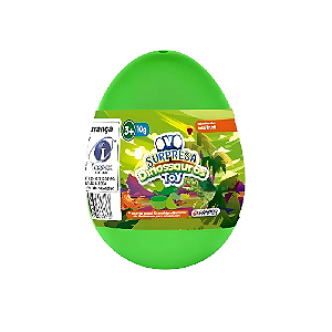 Ovo Surpresa Fampar Toy Dinossauro - Embalagem com 10G