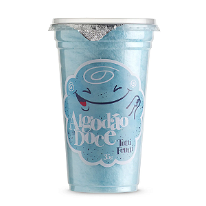 Algodão Doce Azul Sabor Tutti - Frutti - Pote com 35G