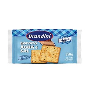 Biscoito Brandini Água e Sal  - Pacote com 350G