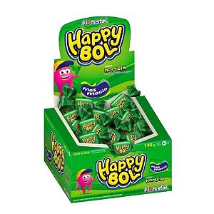 Chiclete Happy Bol Sabor Hortelã - Embalagem com 140G