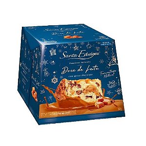 Panettone Santa Edwiges Premium Recheado Doce de Leite e Gotas de Chocolate 500G