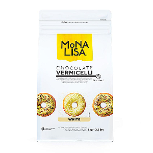 Vermicelli de Chocolate Branco Mona Lisa - Pacote com 1kg