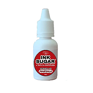 Tinta Alimentícia Ink Sugar Vermelho Marsala - Embalagem com 15ML