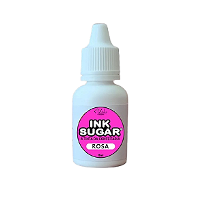 Tinta Alimentícia Ink Sugar Rosa - Embalagem com 15ML
