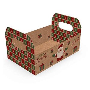 Cesta Caixote Ideia Natal Kraft - Tamanho G