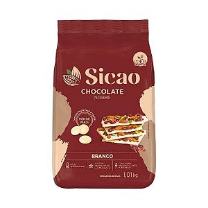 Chocolate Gotas Sicao Nobre Branco - Embalagem com 1,01KG