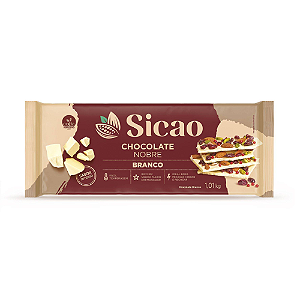 Chocolate Barra Sicao Nobre Branco - Embalagem com 1,01KG