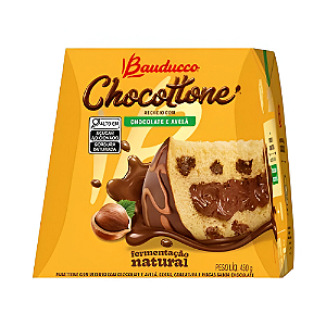 Panettone Bauducco Chocottone Recheio Sabor Chocolate e Avelã 450G