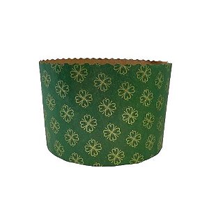 Forma Verde para Panettone 500G - 10 UN