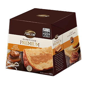 Panettone Arcor Premium Sabor Doce de Leite - Embalagem com 430G