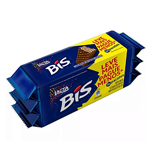 Wafer Bis ao Leite - Kit com 3 unidades de 100,8G