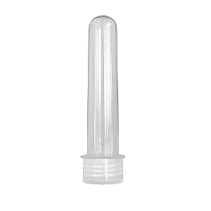 Tubete Cristal 13CM com Tampa Cristal - Pacote com 10UN