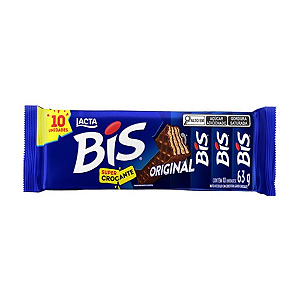 Wafer Bis Chocolate ao Leite - Pacote com 63G