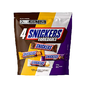 Chocolate Snickers Variedades Sortido - Sachê com 171G