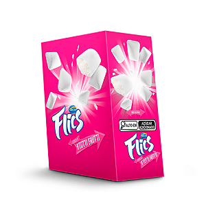 Chiclete Flics Sabor Tutti Frutti - Embalagem com 204G