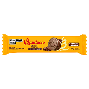 Biscoito Bauducco Recheado Sabor Duplo Chocolate - Pacote com 108G
