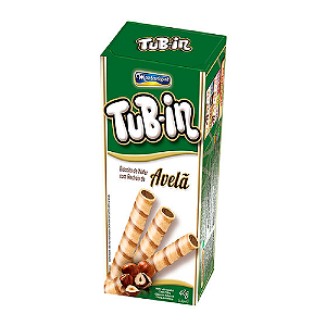 Biscoito Wafer Tub-in Recheio Sabor Avelã - Caixa com 48G