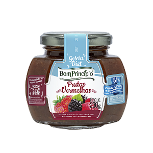 Geleia Diet Bom Princípio Sabor Frutas Vermelhas - Pote com 230G