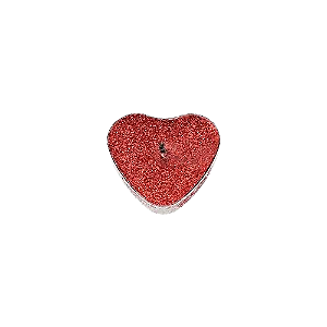 Vela coração com Glitter - Kit com 10 UN