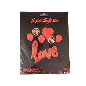 Balão Love - Kit com 7 Peças