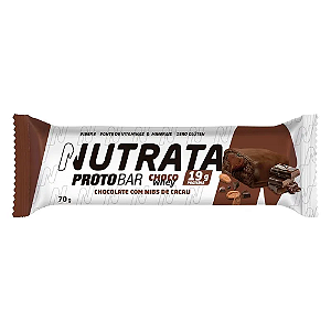 Barra Nutrata Proto Bar Whey Chocolate Meio Amargo com Nibs de Cacau 70G