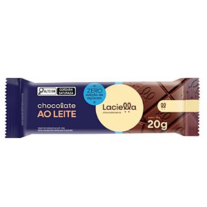 Chocolate Laciella Zero Ao Leite - Embalagem com 20G
