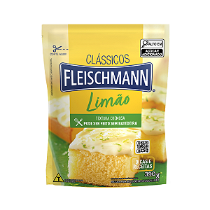Mistura para Bolo Fleischmann Sabor Limão Cremoso - Embalagem com 390G