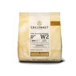 Chocolate Gotas Belga Branco Callebaut 28% - Embalagem com 400G