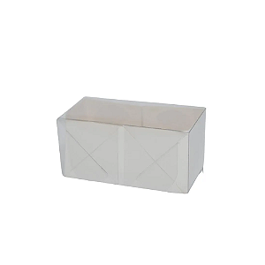 Caixa Branca Basic com Visor para 2 Doces