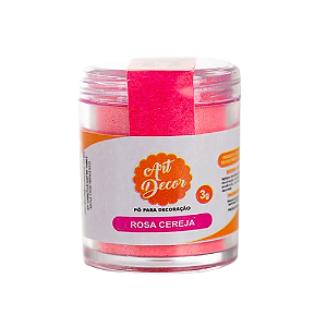Pó Para Decoração Rosa Cereja 3G