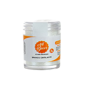 Pó para Decoração Branco Cintilante 3G