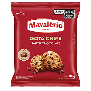 Cobertura Forneável Mavalério Gota Chips Sabor Chocolate Ao Leite - Embalagem com 1,01KG