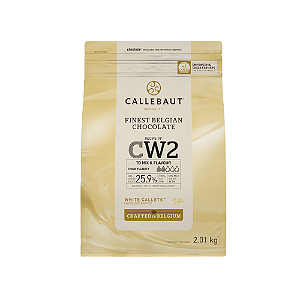 Chocolate Gotas Belga Callets CW2 Branco 25.9% Cacau - Embalagem com 2,01KG