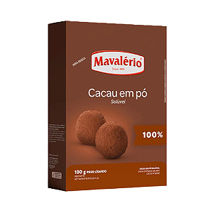 Cacau em Pó Mavalério 100% - Embalagem com 180G