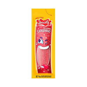 Gelatina Docile Canudinho Morango Cítrico - Embalagem com 15G