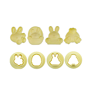 Molde para Ejetor Max Coelhinho da Páscoa BlueStar - Kit com 8 Peças