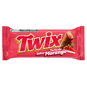 Chocolate Twix Sabor Torta de Morango - Embalagem com 40G