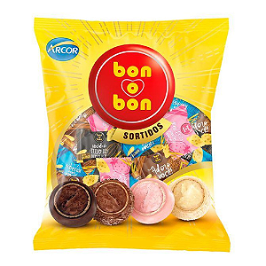 Bombom Arcor Bon o Bon Sabor Sortido - Embalagem com 750G