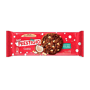 Cookie Nestlé Prestígio com Gotas Sabor Chocolate Branco - Embalagem com 60G