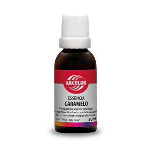 Essência de Caramelo Arcólor – Embalagem com 30ML