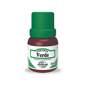Corante Líquido Alimentício Verde - Embalagem com 10ML
