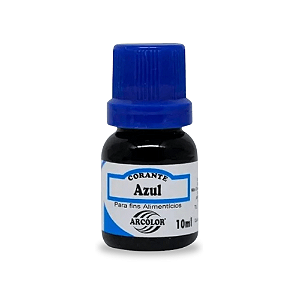 Corante Líquido Alimentício Azul - Embalagem com 10ML