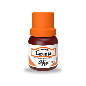 Corante Líquido Alimentício Laranja - Embalagem com 10ML