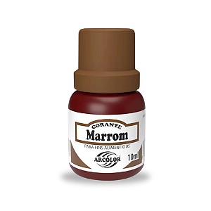 Corante Líquido Alimentício Marrom - Embalagem com 10ML