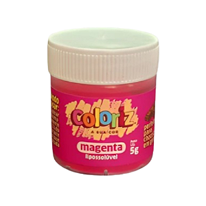 Corante em Pó Lipossolúvel Coloriz Magenta - Embalagem com 5G