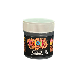 Corante Natural Coloriz em Pó Preto - Embalagem com 5G