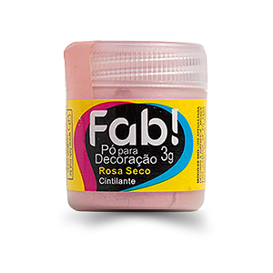 Pó para Decoração Fab Rosa Seco 3G